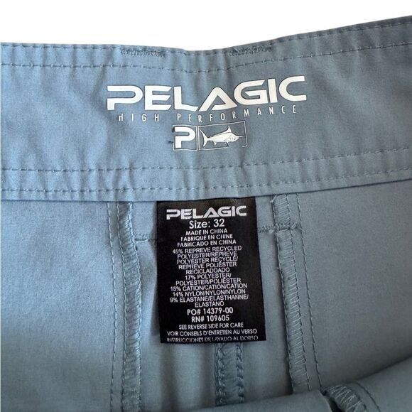 Pelagic Men's Mako Hybrid Shorts 20" in Slate Blue - Picture 5 of 8